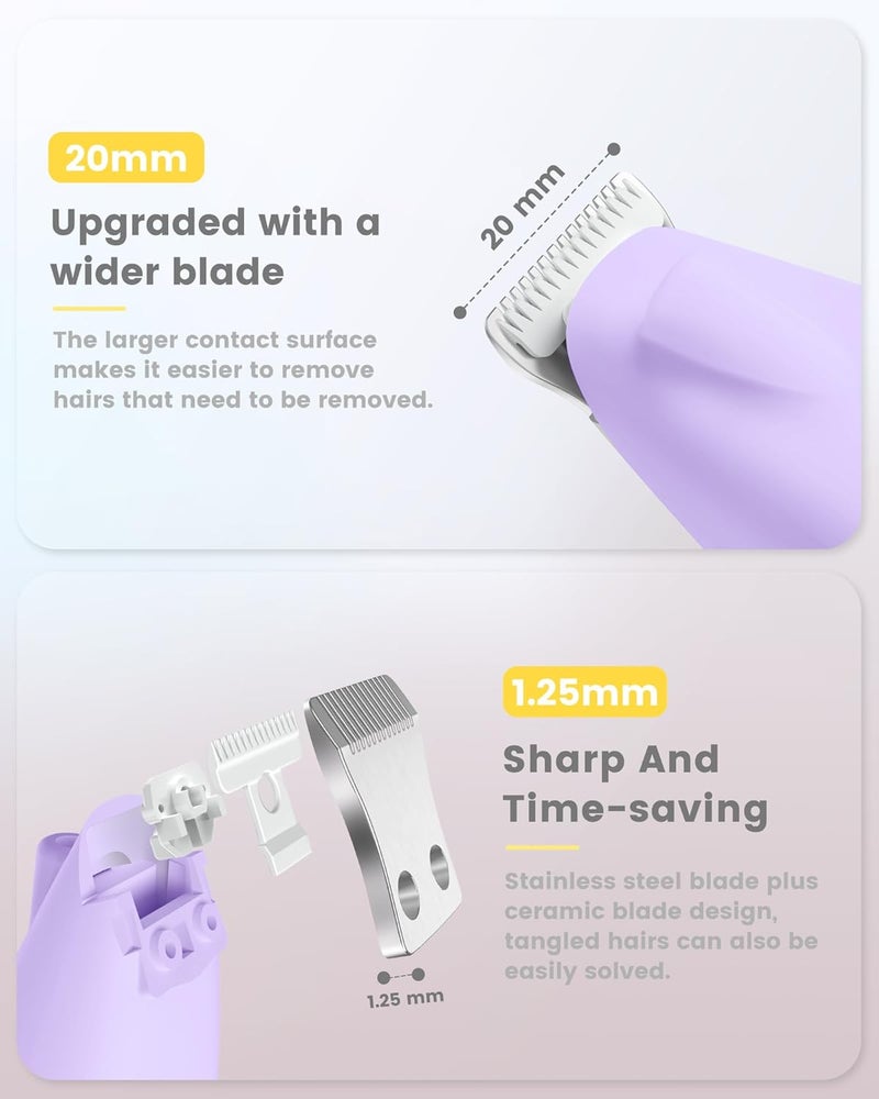 PAPMINI Dog Paw Trimmer with LED Display,35dB Ultra-Low Noise Dog Grooming Clippers,Cordless Paw Trimmers for Dog's Feet with LED Light,Type-C Rechargeable Cat Hair Trimmer for Paws, Ears, Face, Rump - Image 5